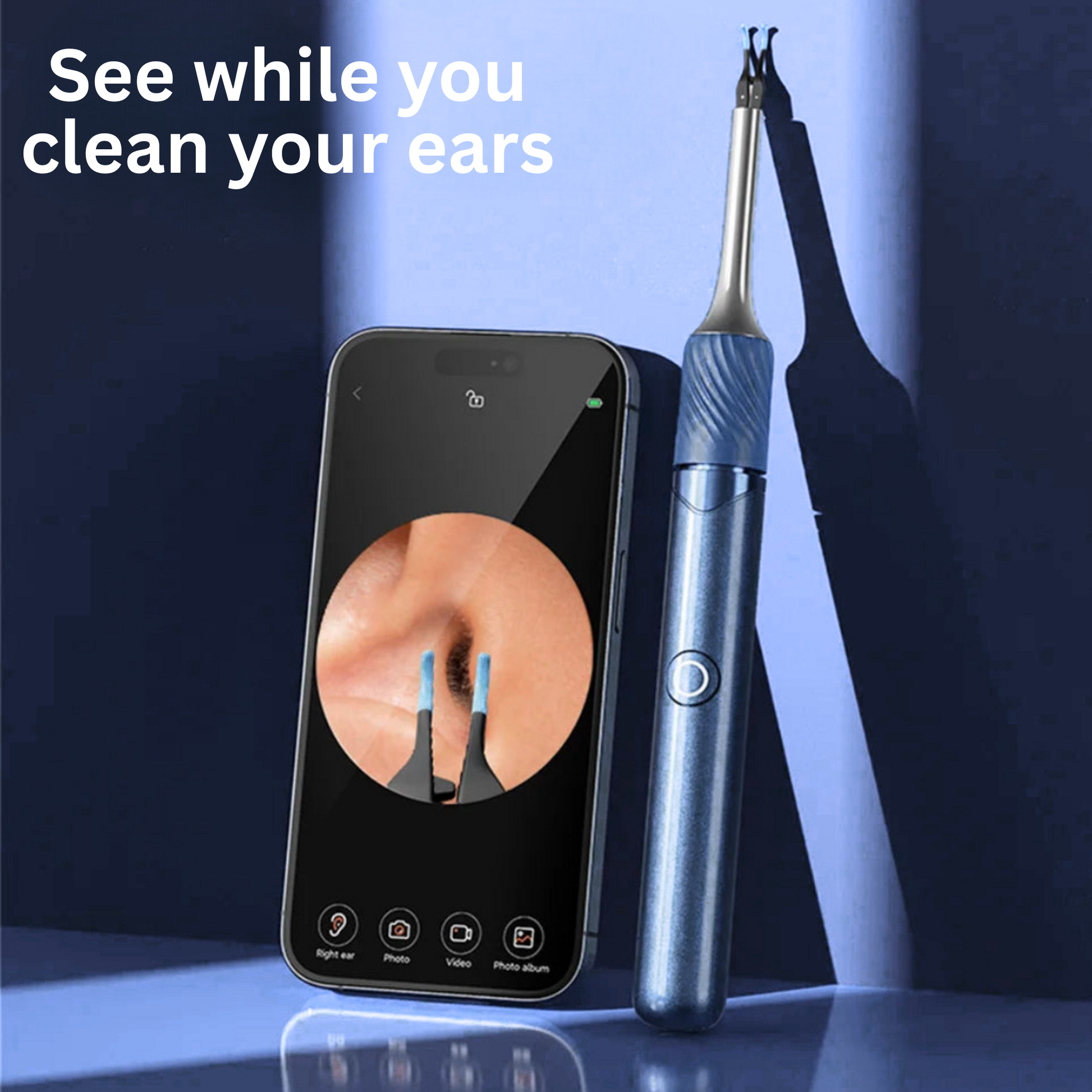 Smart Visual Ear Cleaner with HD Camera & Tweezers